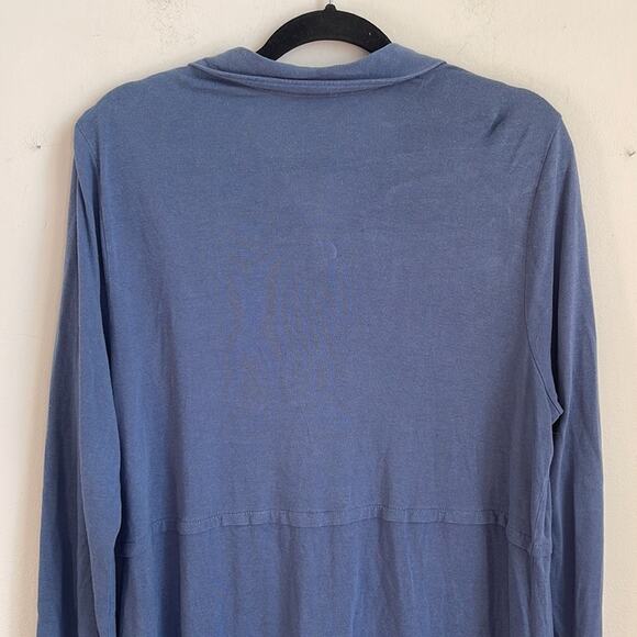 J. Jill Lyocell blend button down long sleeve jersey knit tunic sz L - Picture 6 of 7